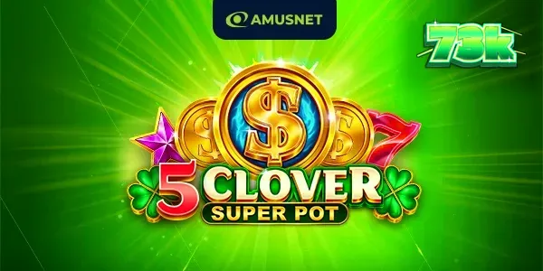 Tampilan visual slot Clover Super Pot dengan simbol keberuntungan yang cerah